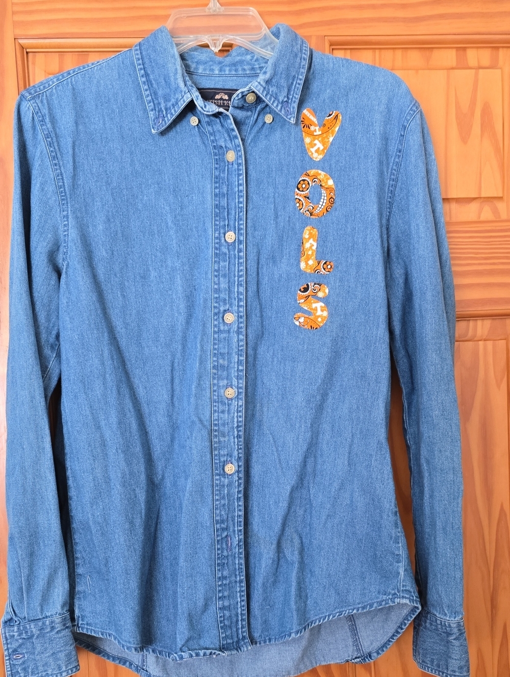 Tennessee Volunteer Upcycled Button Down Shirt